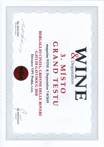 Wine & Degustation: ocenění pro víno Gerifone delle Roveri 